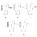 Strap-On-Me Realistic Collection Sliding Skin Dual-Density Silicone Dildo Fuchsia M - Fantasies Boutique
