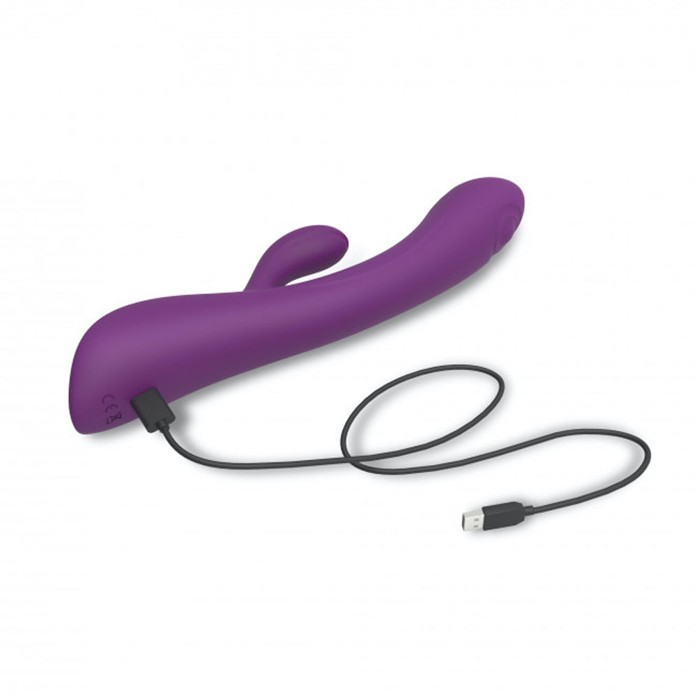 Love to Love Bunny & Clyde Rechargeable Tapping Rabbit Silicone Vibrator Purple Rain - Fantasies Boutique