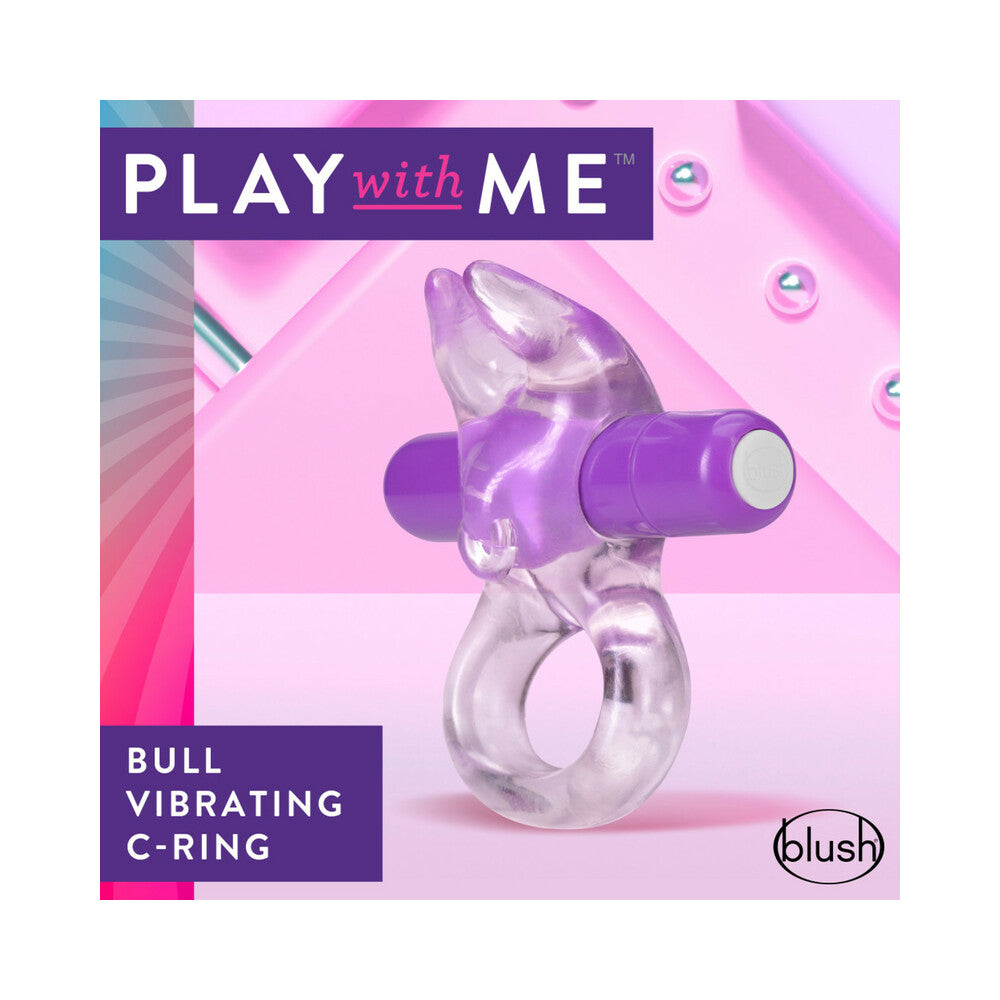 Play with Me Bull Vibrating C-Ring Purple - Fantasies Boutique