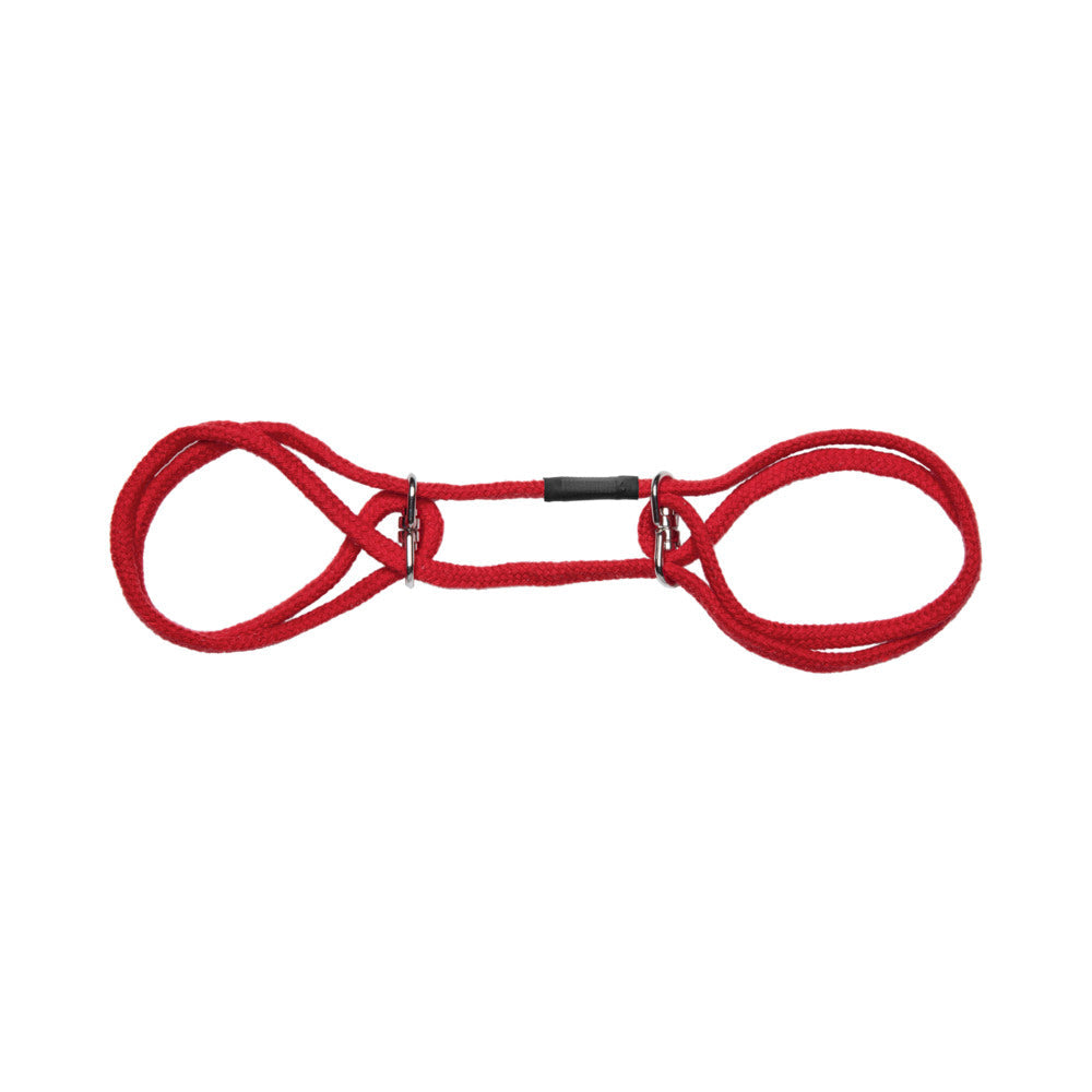 Japanese Style Bondage - 100% Cotton Wrist or Ankle Cotton Cuffs Red - Fantasies Boutique