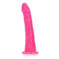 RealRock Glow in the Dark Slim 6 in. Dildo Neon Pink - Fantasies Boutique