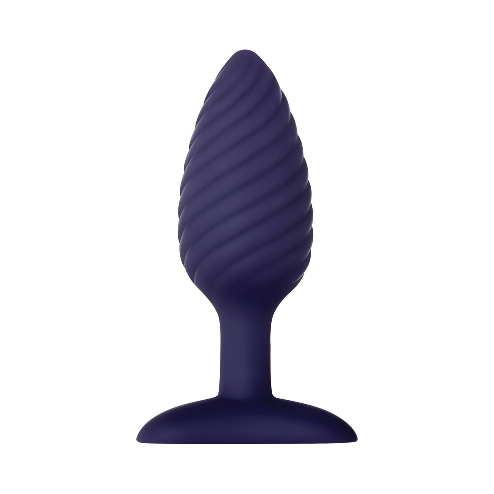 Zero Tolerance Wicked Twister Textured Vibrating Silicone Anal Plug Purple - Fantasies Boutique
