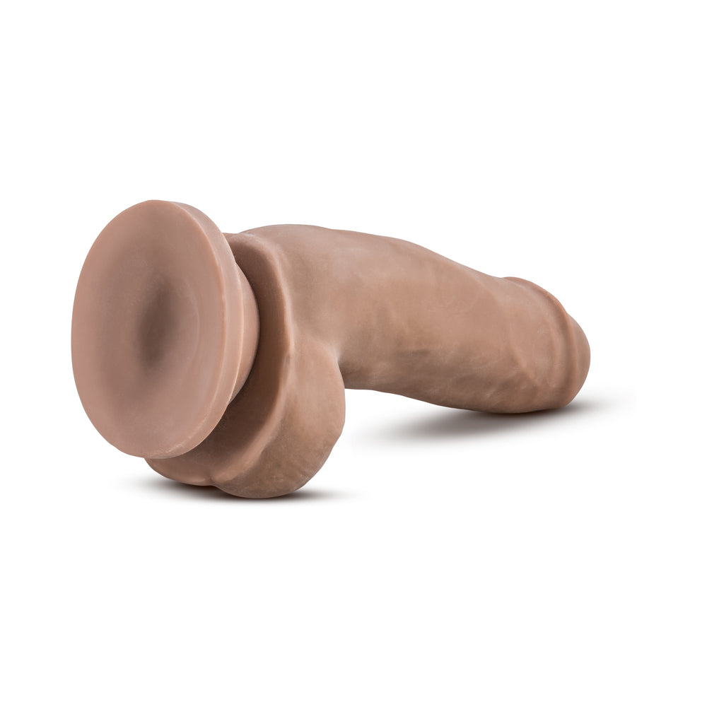 Au Naturel 7 in. Sensa Feel Fat Boy Posable Dual Density Dildo Tan - Fantasies Boutique