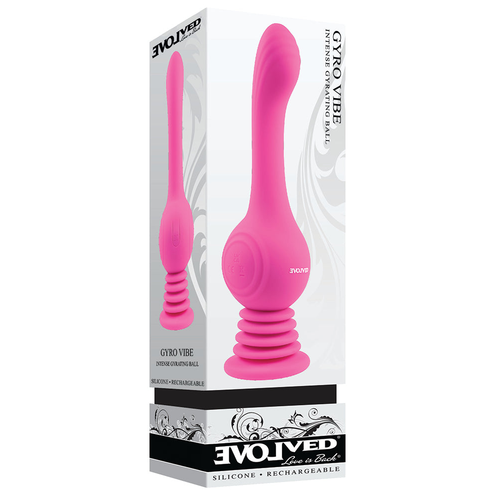 Evolved Gyro Vibe Rechargeable Gyrating Silicone Vibrator Pink - Fantasies Boutique