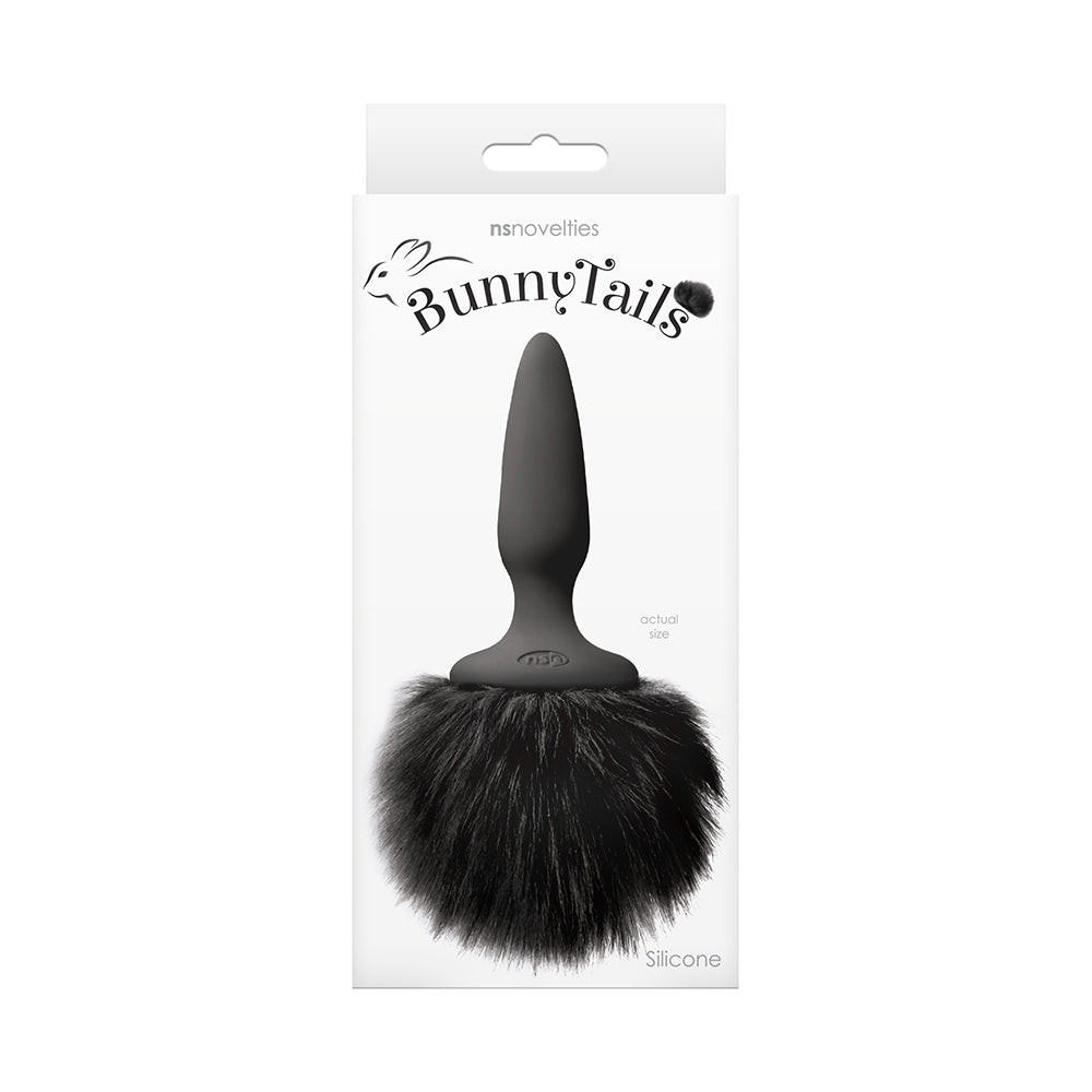 Bunny Tails Plug Mini Black Fur - Fantasies Boutique