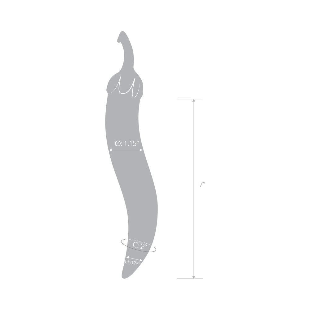 Glas 8.25 in. Glass Naturals Chili Pepper Dildo - Fantasies Boutique