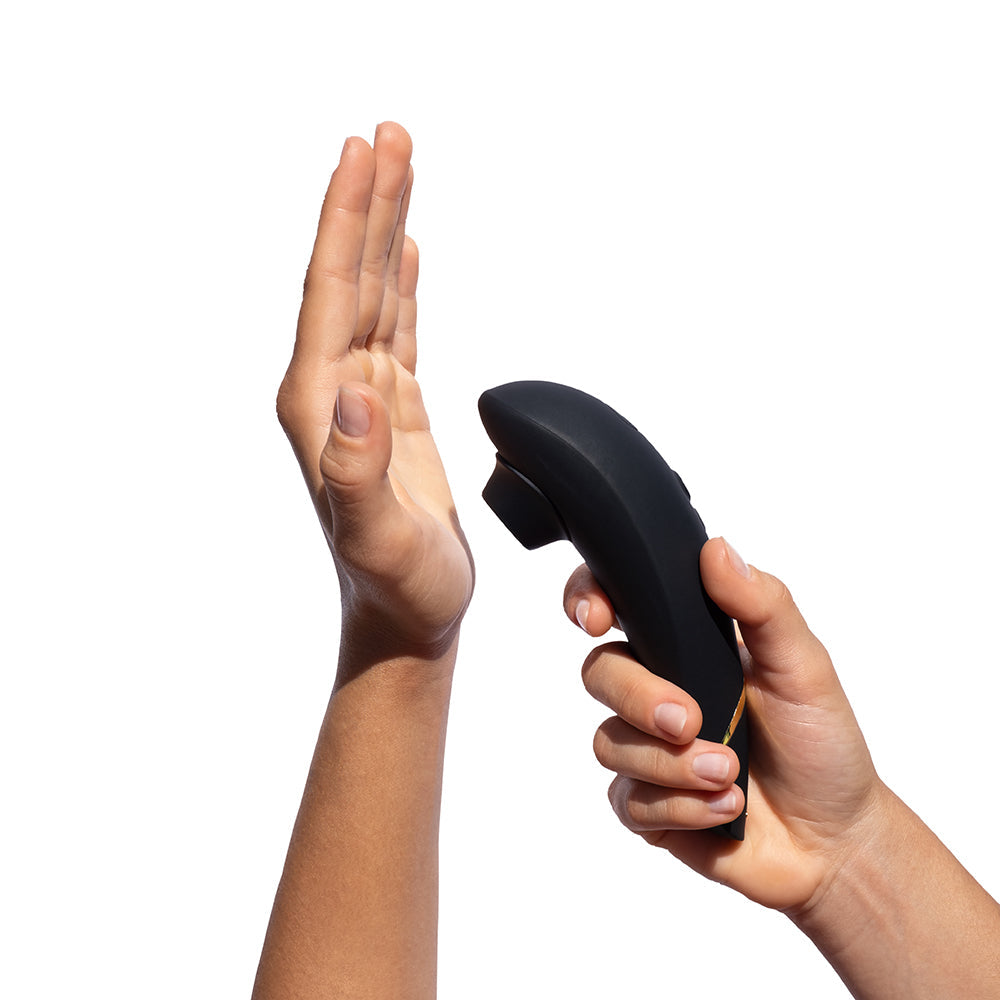 Womanizer Premium 2 Rechargeable Silicone Luxurious Pleasure Air Clitoral Stimulator Black - Fantasies Boutique