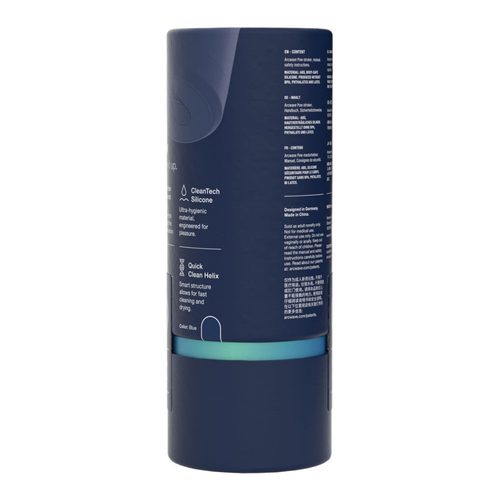Arcwave Pow Silicone Stroker with Suction Control Blue - Fantasies Boutique
