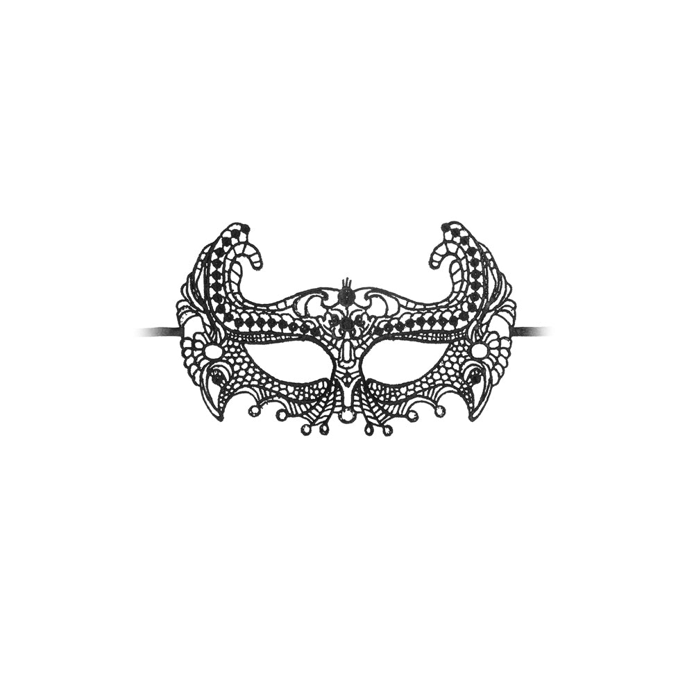 Ouch! Black & White Empress Lace Eye Mask Black - Fantasies Boutique