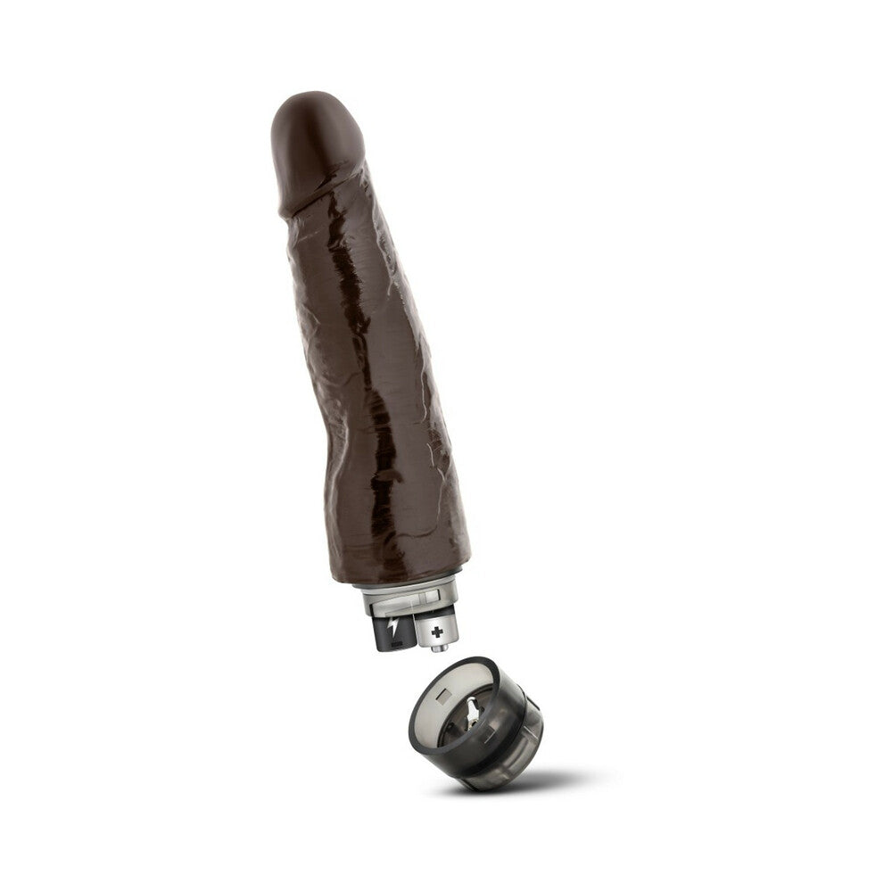 Dr. Skin Vibe 14 Realistic 8 in. Vibrating Dildo Brown - Fantasies Boutique