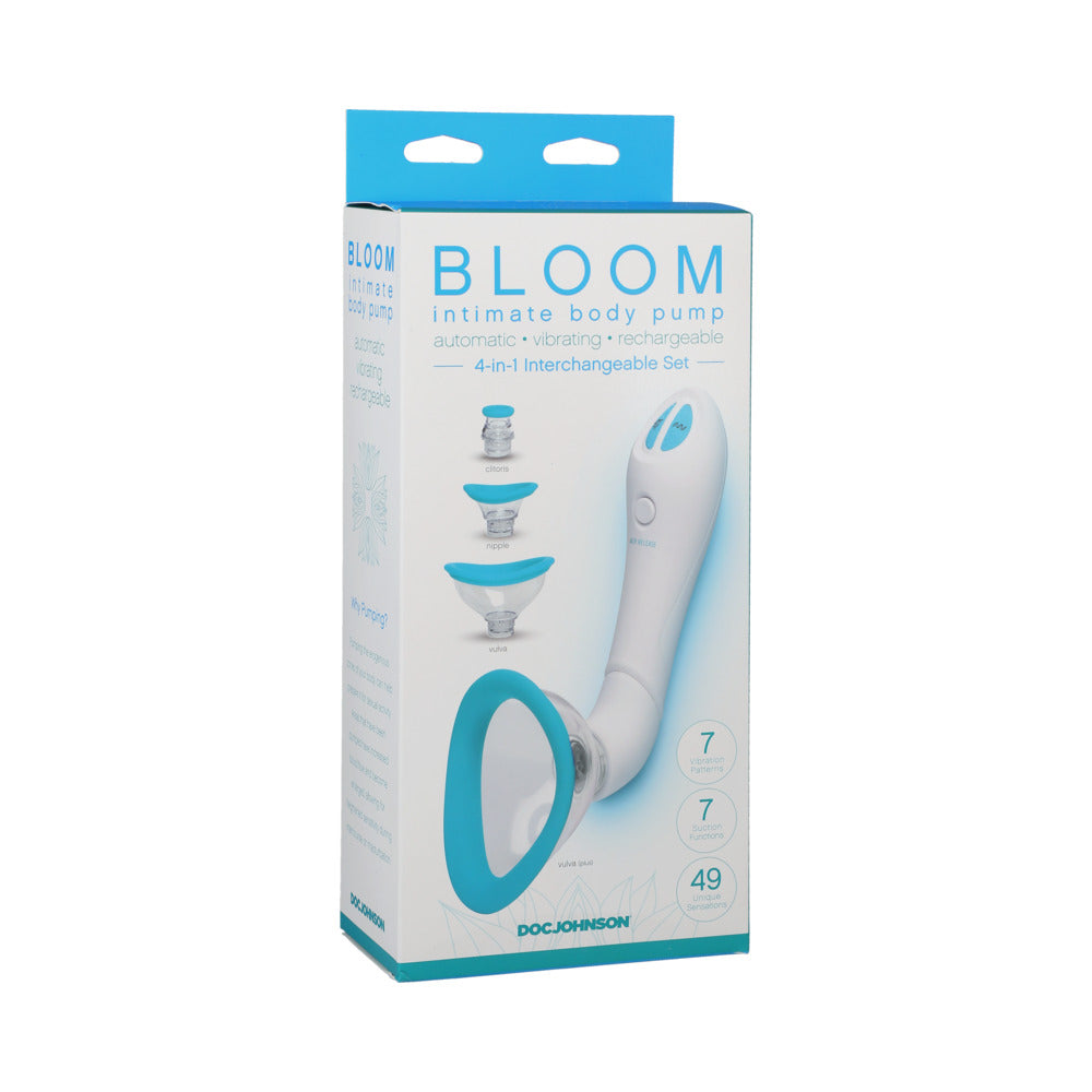 Bloom - Intimate Body Pump - Automatic - Vibrating - Rechargeable Blue/White - Fantasies Boutique