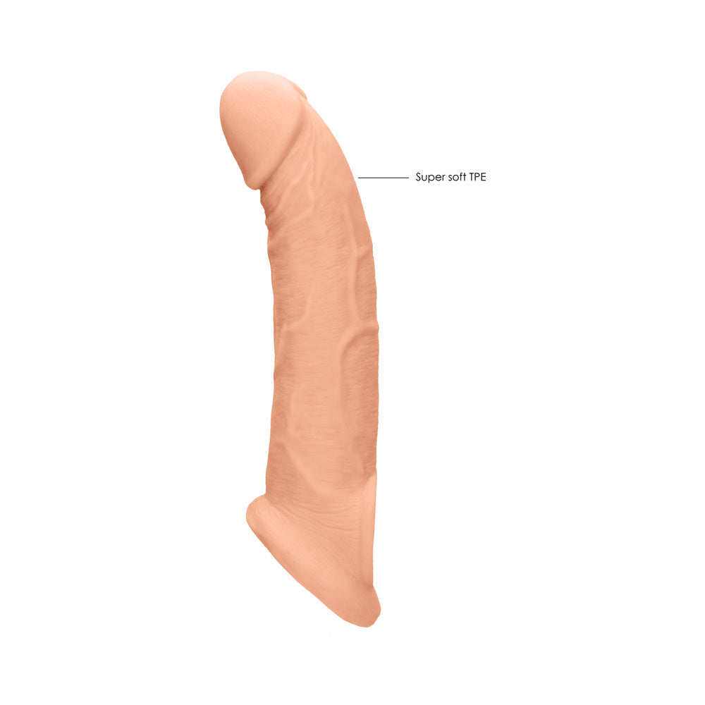 RealRock Realistic 9 in. Penis Sleeve Extender Sling Beige - Fantasies Boutique