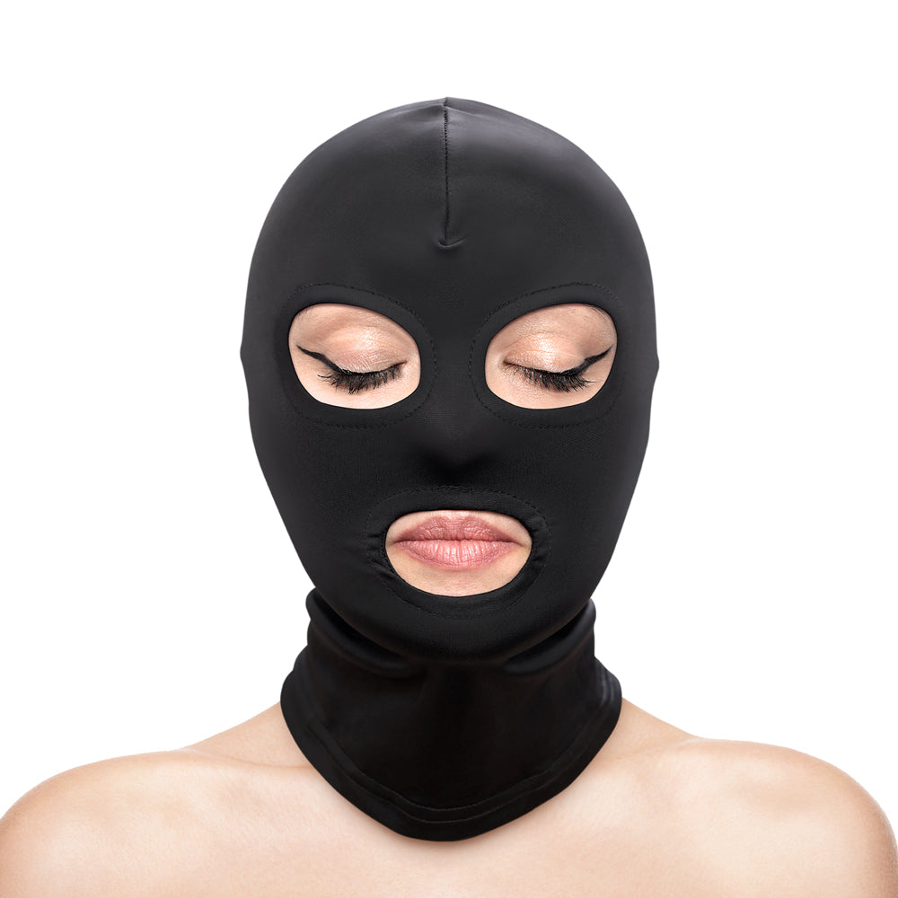 Hustler Taboo Eyes  & Mouth Hood Black