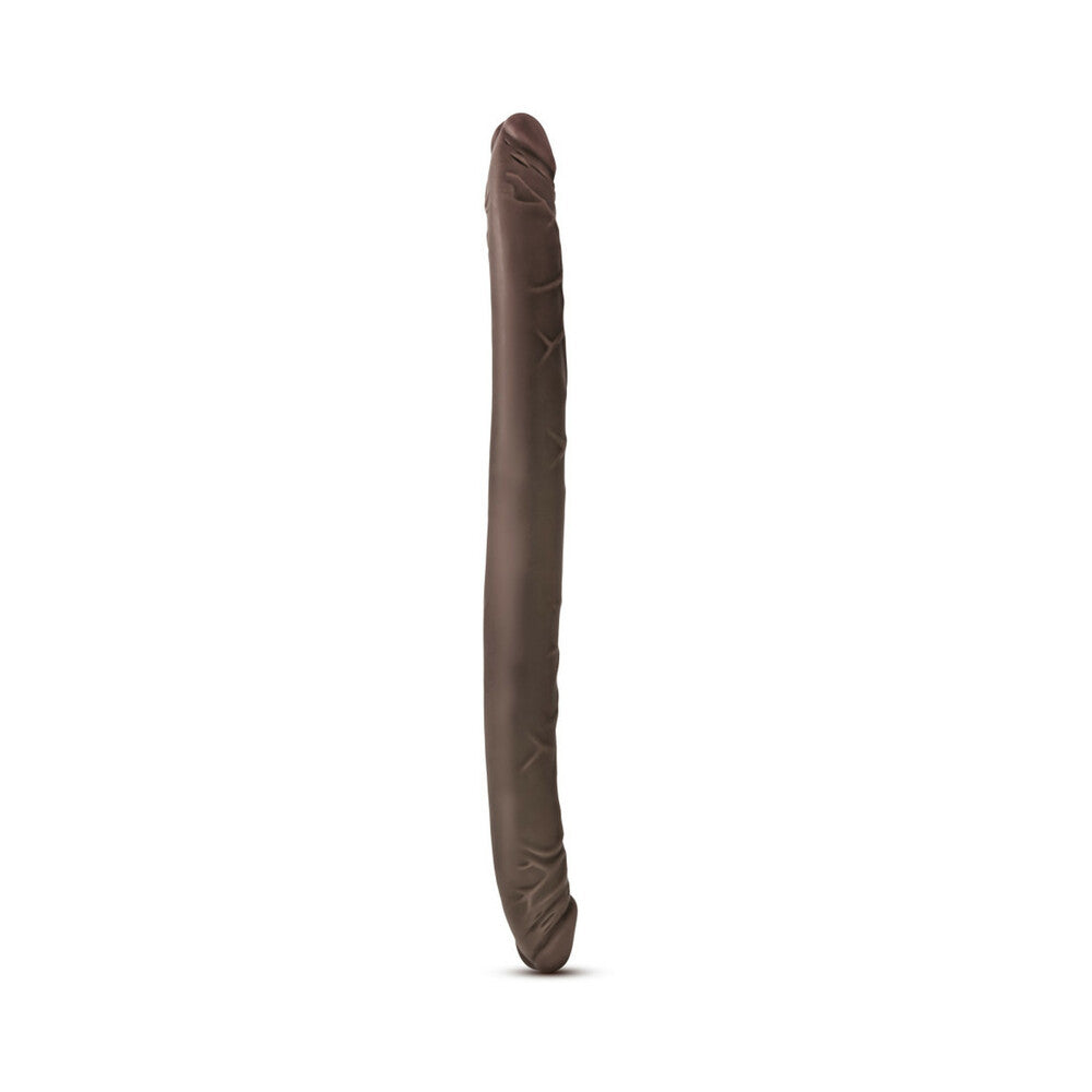 Blush Dr. Skin 16 in. Double Dildo Brown - Fantasies Boutique