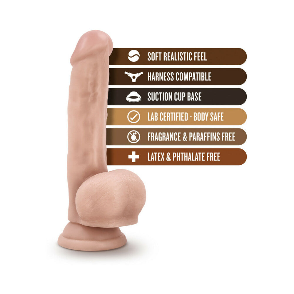 Loverboy Mr. Jackhammer Realistic 8.5 in. Dildo with Balls Beige - Fantasies Boutique