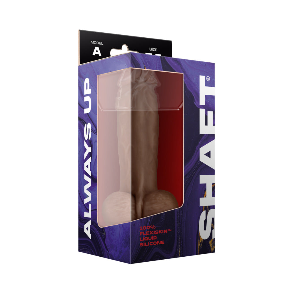 Shaft Model A: 7.5 in. Dual Density Silicone Dildo with Balls Oak - Fantasies Boutique