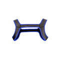 Ouch! Puppy Play Neoprene Harness Blue L/XL - Fantasies Boutique