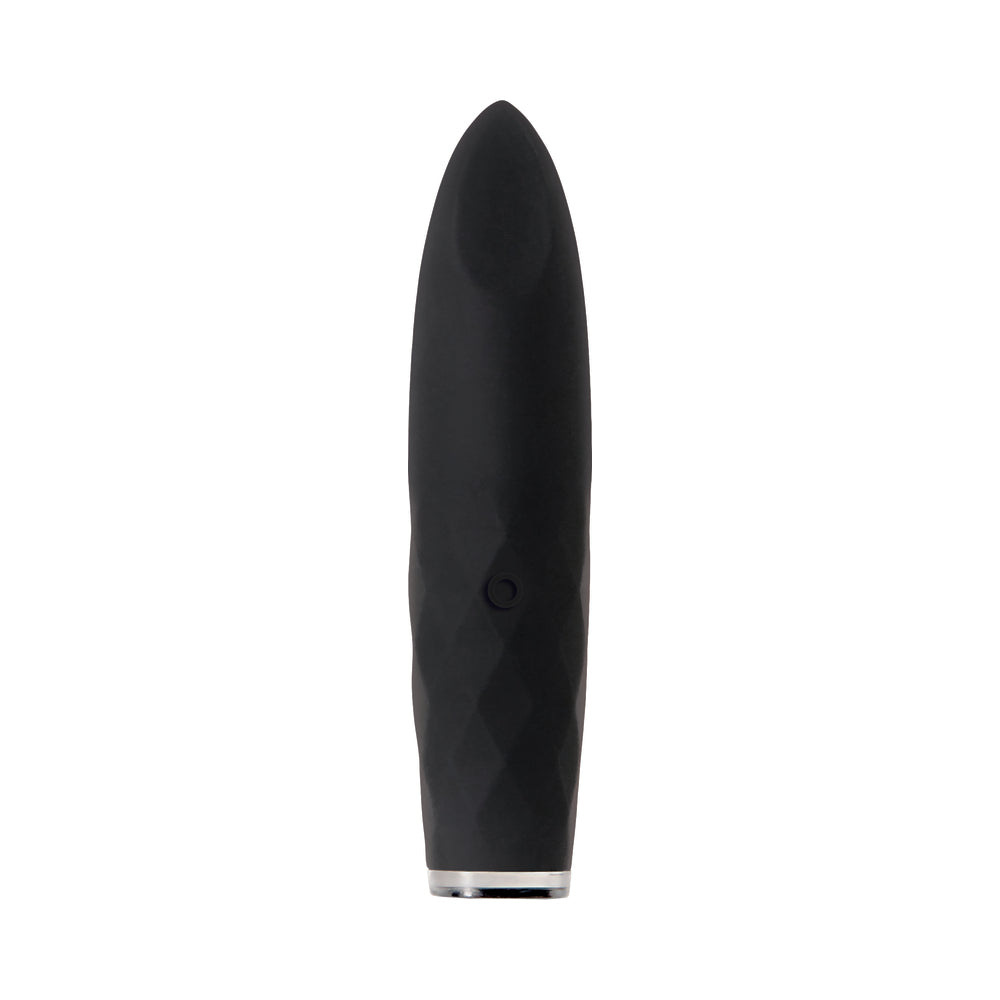 Evolved On The Spot Light-Up Rechargeable Silicone Bullet Vibrator Black - Fantasies Boutique
