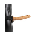 RealRock Realistic 10 in. Vibrating Hollow Strap-On Tan - Fantasies Boutique