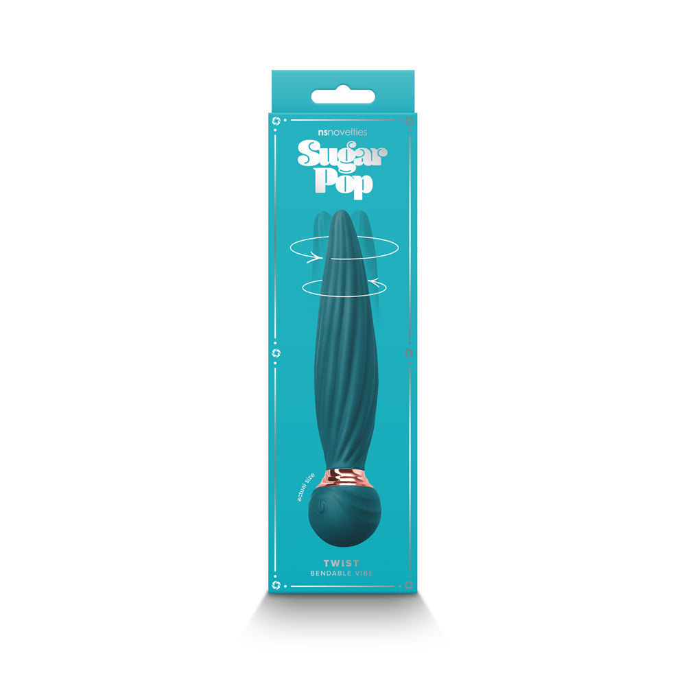 Sugar Pop Twist Gyrating Bendable Vibe Teal - Fantasies Boutique