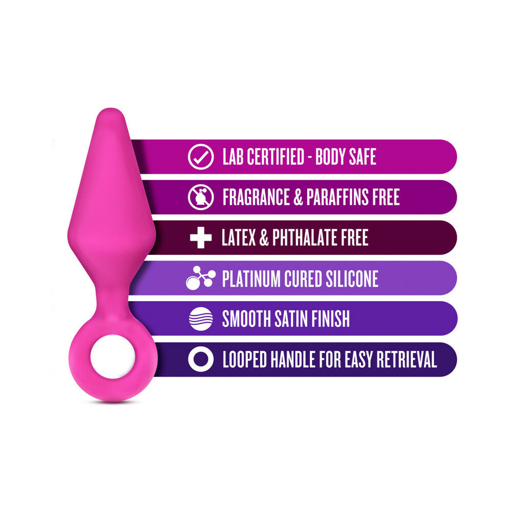 Blush Luxe Candy Rimmer 3-Piece Silicone Anal Plug Kit Pink - Fantasies Boutique
