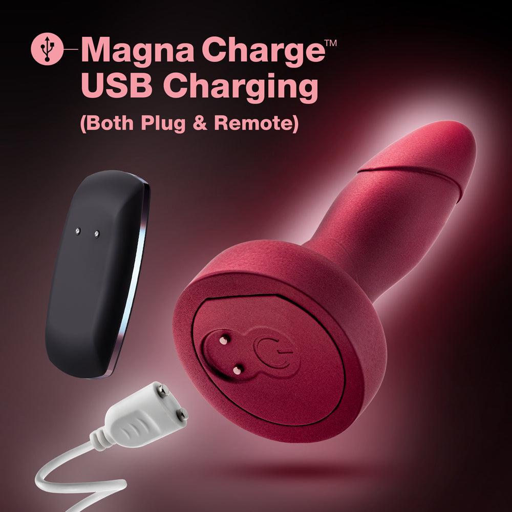 Anal Adventures Matrix Atomic Plug with Remote Martian Wine - Fantasies Boutique
