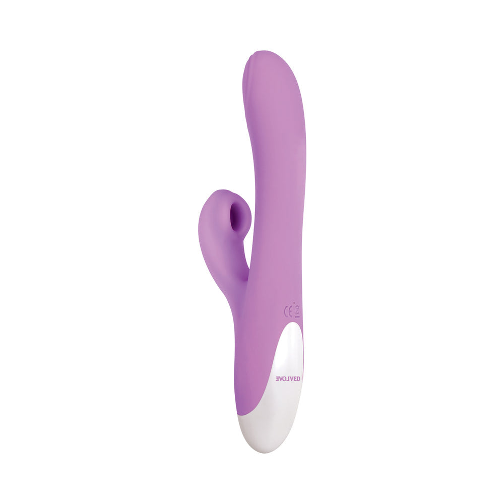 Evolved Super Sucker Rechargeable Thumping Suction Silicone Dual Stimulator Purple - Fantasies Boutique