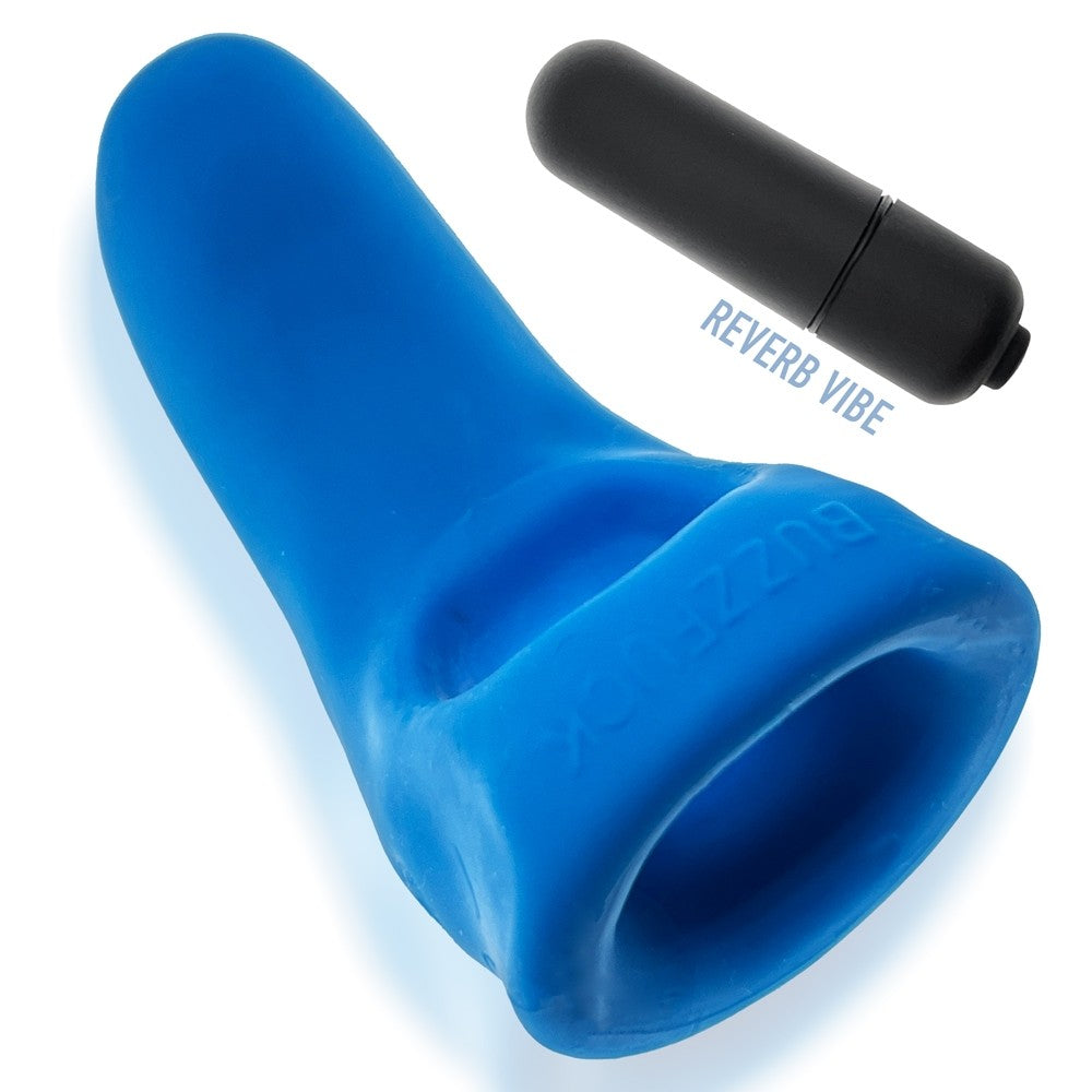 Hunkyjunk Buzzfuck Cock & Ball Sling with Taint Vibrator Teal Ice - Fantasies Boutique