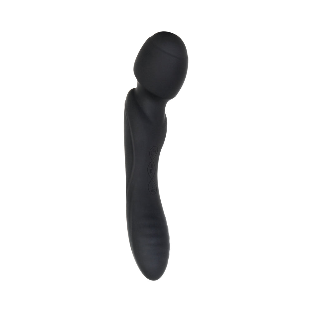 Evolved Wanderlust Rechargeable Dual-Ended Silicone Wand Vibrator Black - Fantasies Boutique