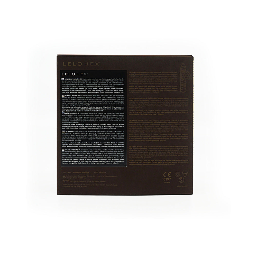 LELO HEX Respect XL Lubricated Latex Condoms 36-Pack - Fantasies Boutique