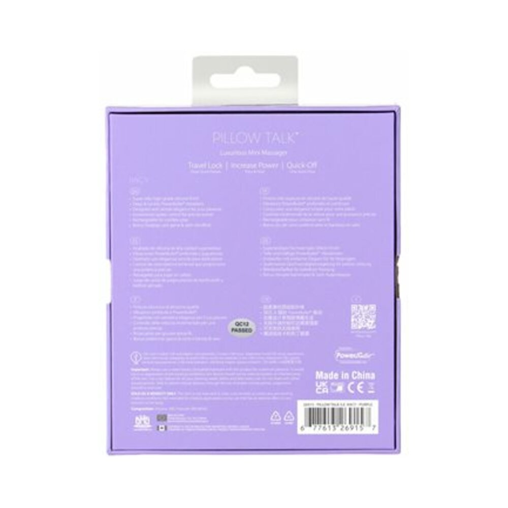 Pillow Talk Special Edition Racy Mini G-Spot Vibrator with Swarovski Crystal Purple - Fantasies Boutique