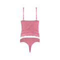 Magic Silk Wisteria Mist Bustier Cami & Thong Set Pink L/XL