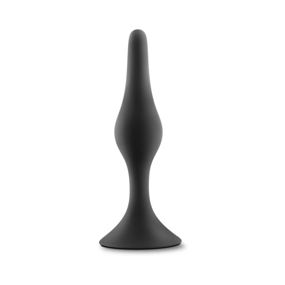 Blush Luxe Silicone Beginner Plug Small Black - Fantasies Boutique