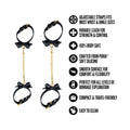 Temptasia Ardor Wrist & Ankle Restraints Black with Bow