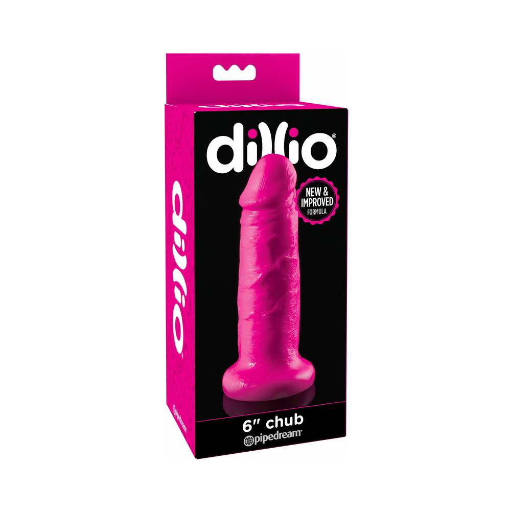 Pipedream Dillio 6 in. Chub Realistic Dildo With Suction Cup Pink - Fantasies Boutique