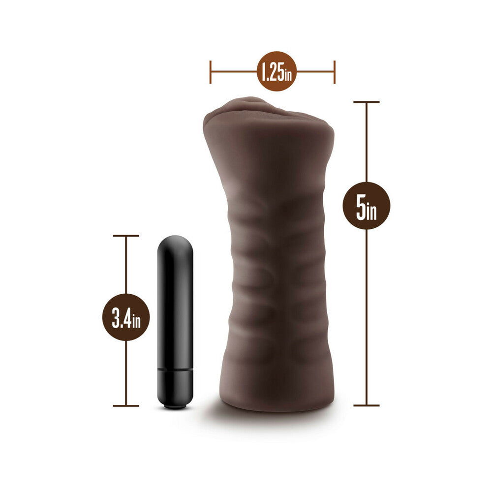 Hot Chocolate Brianna Vagina Stroker with Bullet Vibrator Brown - Fantasies Boutique