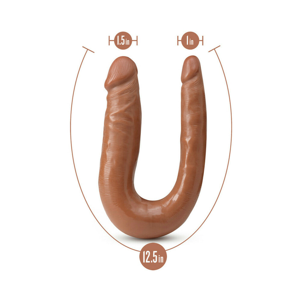 Blush Dr. Skin Mini Double Dong Realistic 12 in. Dual-Ended Dildo Tan - Fantasies Boutique