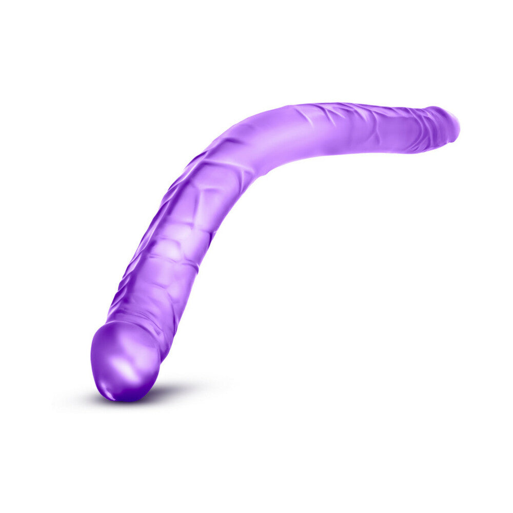 B Yours 16 in. Double Dildo Purple - Fantasies Boutique