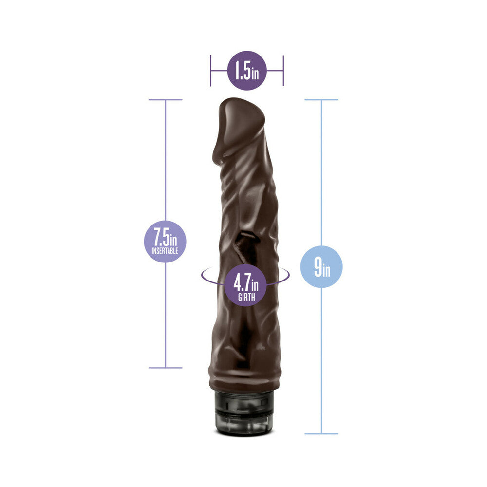 Dr. Skin Vibe 6 Realistic 8.75 in. Vibrating Dildo Brown - Fantasies Boutique
