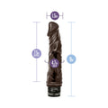 Dr. Skin Vibe 6 Realistic 8.75 in. Vibrating Dildo Brown - Fantasies Boutique