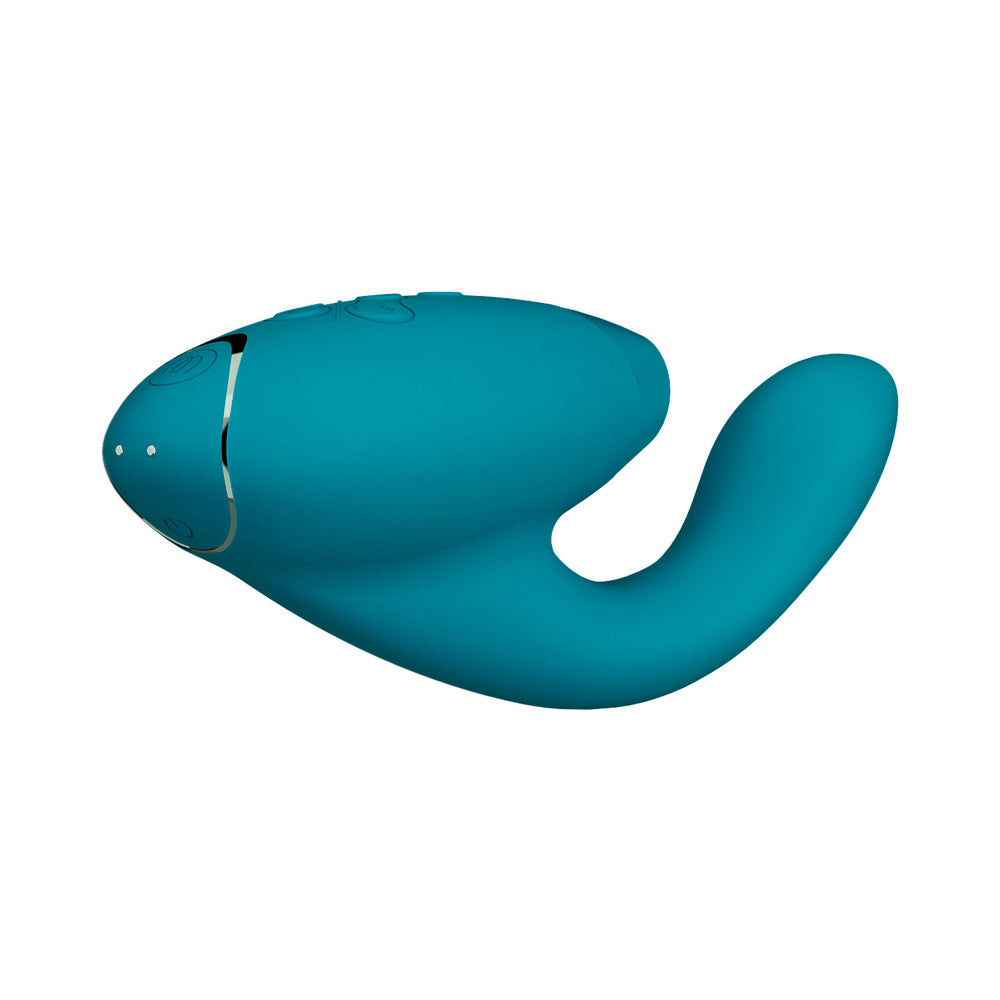 Womanizer Duo 2 Rechargeable Dual Stimulation Pleasure Air and G-Spot Vibrator Petrol - Fantasies Boutique