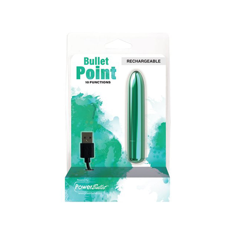 Power Bullet Point Rechargeable - Teal - Fantasies Boutique