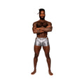 Male Power S'naked Pouch Short Silver/Black XL - Fantasies Boutique
