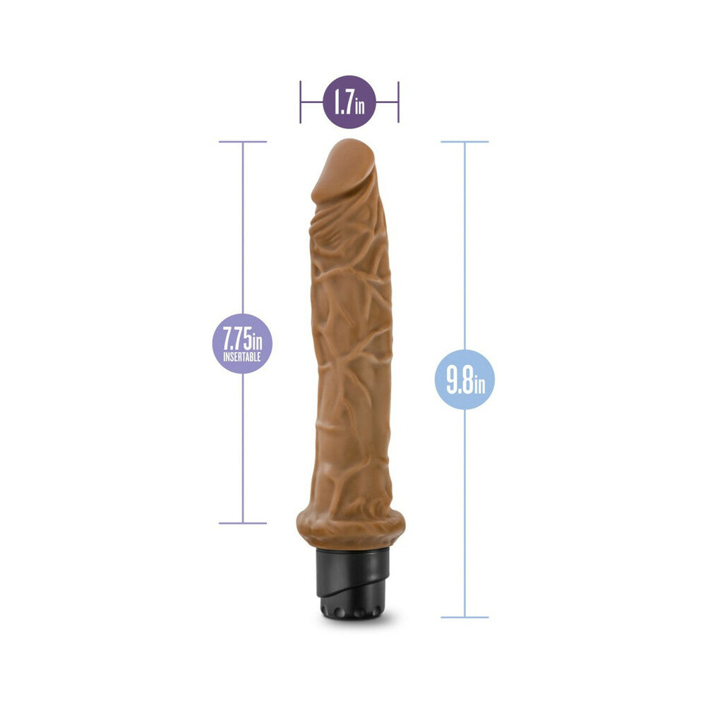 Dr. Skin Vibe 8 Realistic 9.75 in. Vibrating Dildo Tan - Fantasies Boutique