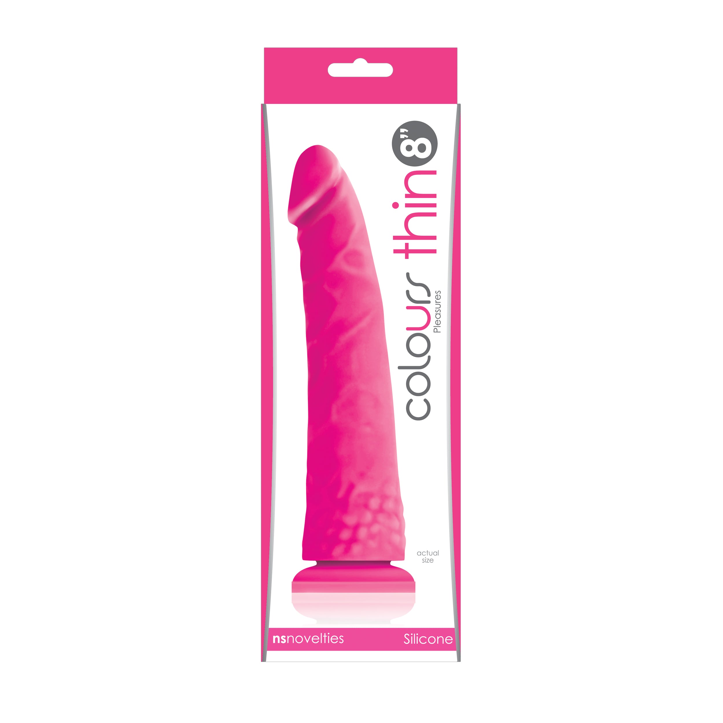Colours Pleasures Thin 8 in. Dildo Pink - Fantasies Boutique