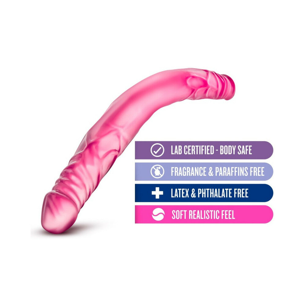 B Yours 14 in. Double Dildo Pink - Fantasies Boutique