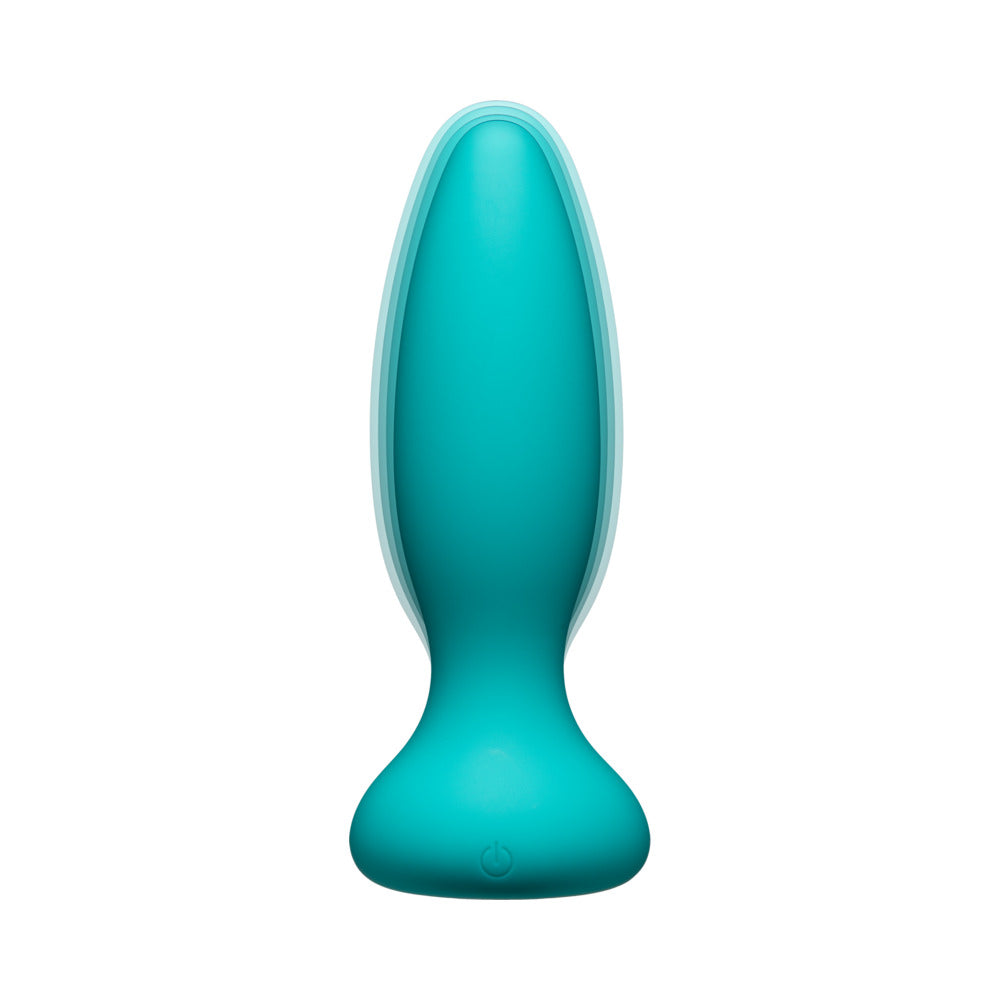 A-Play Vibe Adventurous Rechargeable Silicone Anal Plug with Remote Teal - Fantasies Boutique