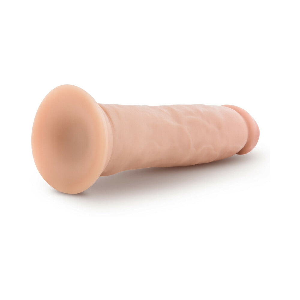 Au Naturel 9.5 in. Magnum Dong Posable Dual Density Dildo Beige - Fantasies Boutique