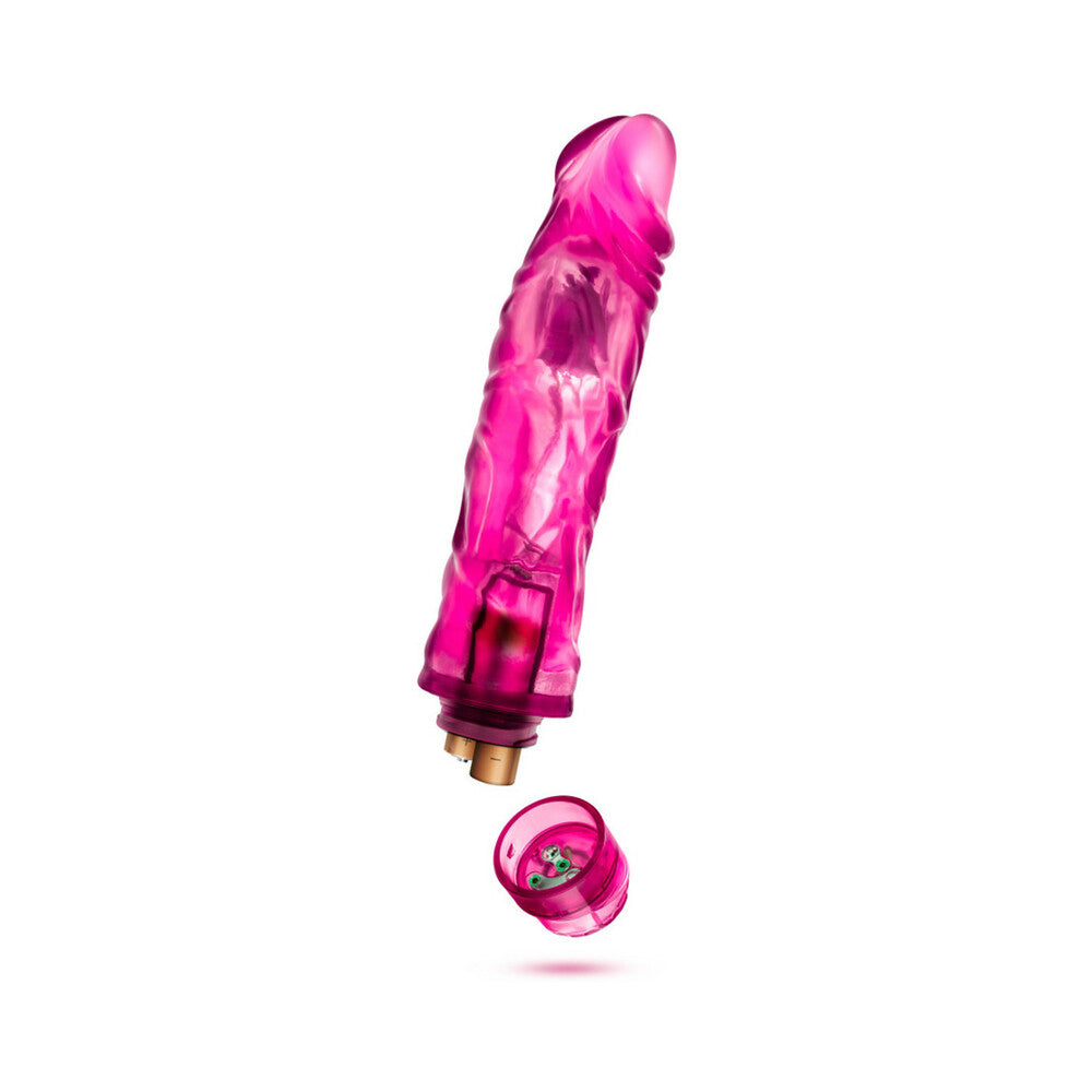 Blush Glow Dicks The Drop Realistic 8.5 in. Vibrating Dildo Pink - Fantasies Boutique
