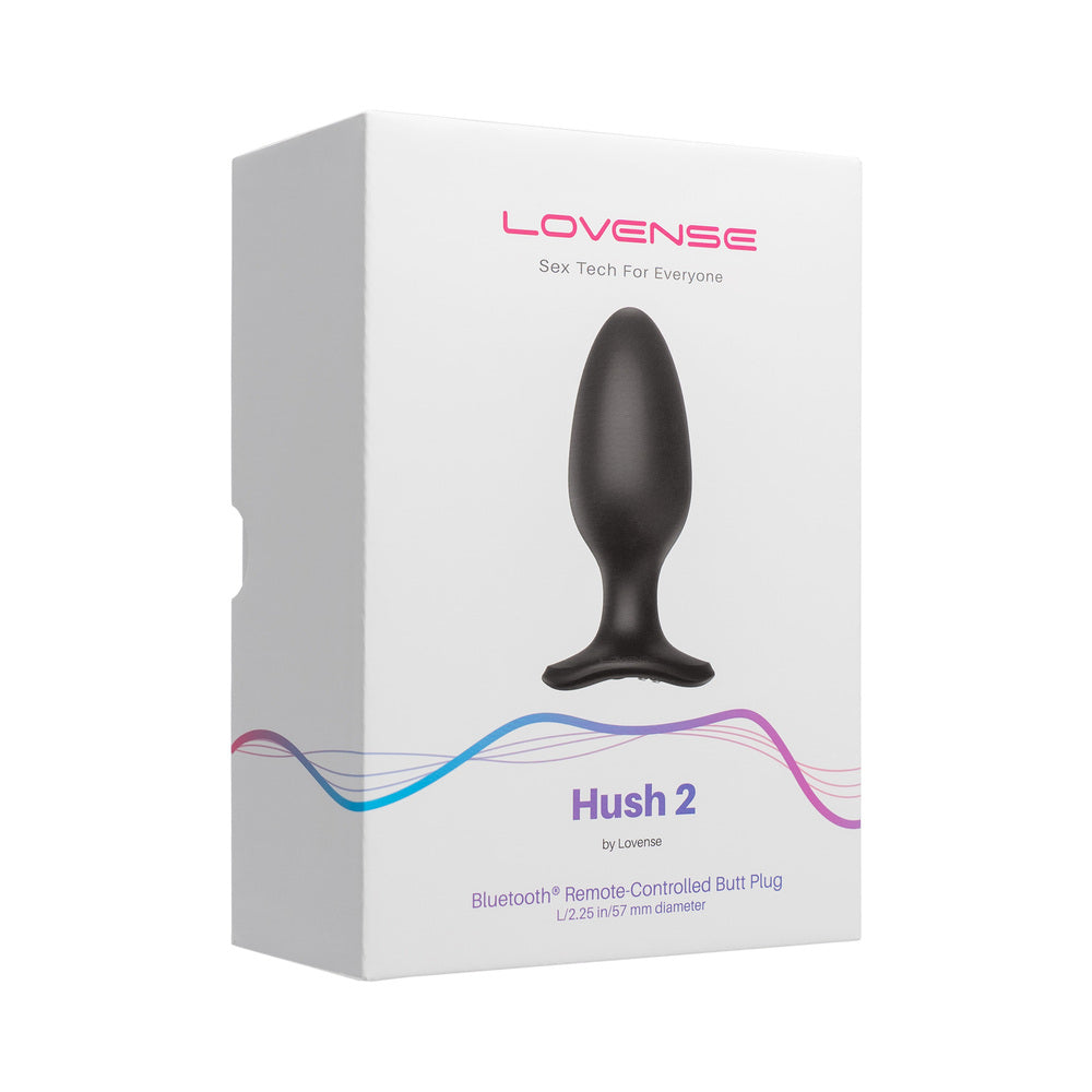 Lovense Hush 2 Bluetooth Remote-Controlled Vibrating Butt Plug L 2.25 in. - Fantasies Boutique